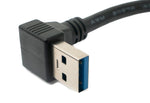 USB 3.0 Kabel 30 cm Micro B Stecker zu A Stecker Schraube Winkel | System-S
