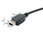 USB 2.0 Kabel 30 cm Mini B Stecker zu Typ A Stecker I SYSTEM-S