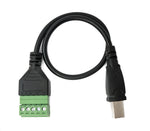 USB 2.0 Kabel 30cm Typ B Stecker zu 5 polig Leiterplattenstecker Schwarz | System-S
