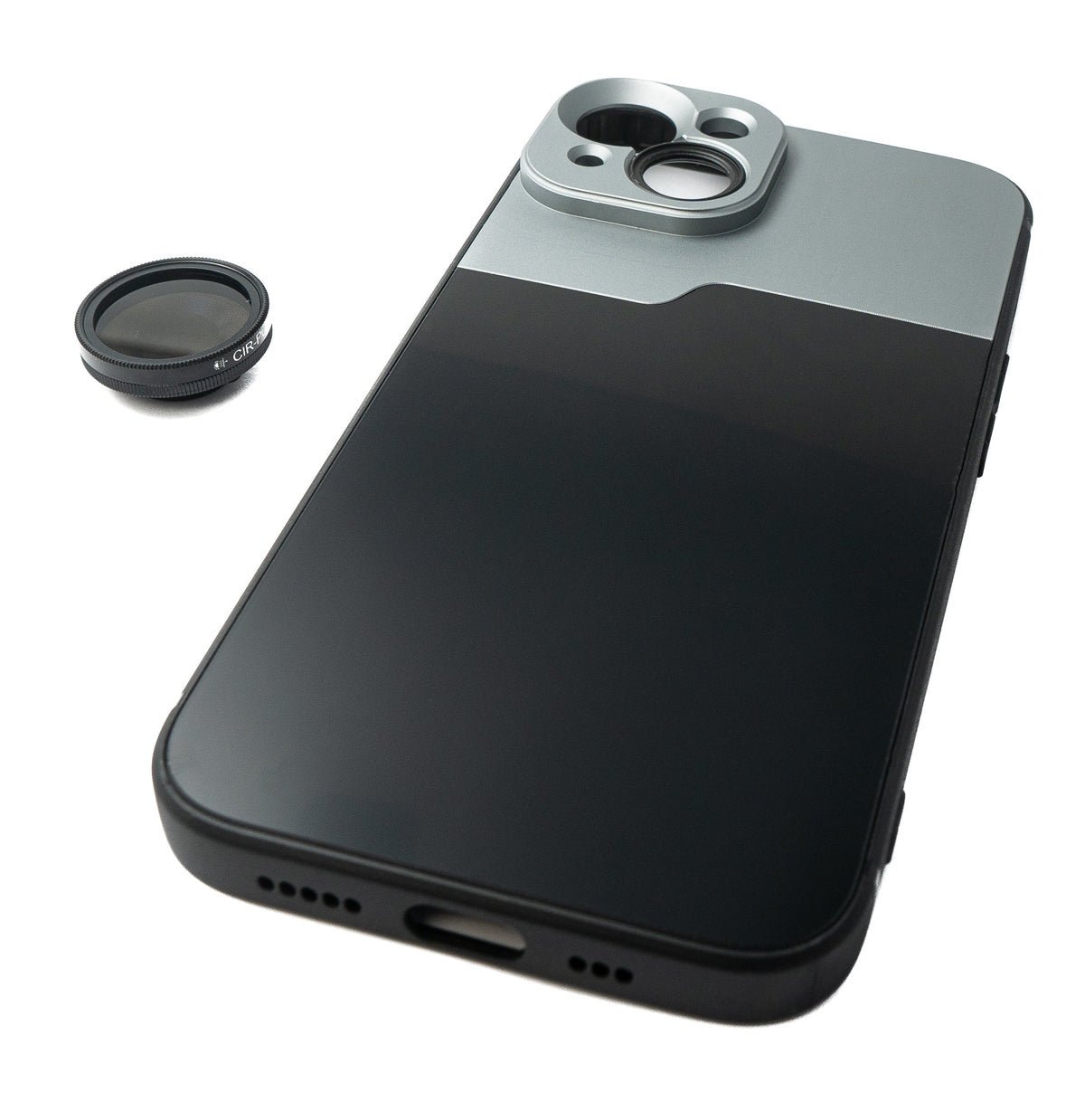 CPL Filter Circular Polarizer Linse mit Hülle in Schwarz für iPhone 13 | System-S