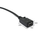 USB 3.1 U Turn 180° Kabel 30 cm Typ C Stecker zu 2.0 Mini Buchse Winkel Schwarz | System-S
