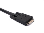 USB 3.0 Kabel 5 m Micro B Stecker zu Typ A Stecker Schraube in Schwarz | System-S