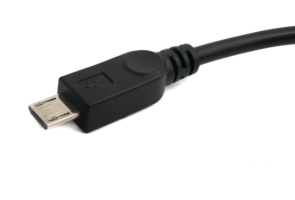 USB 2.0 Kabel 100 cm Typ B Stecker zu Micro B Stecker in Schwarz | System-S