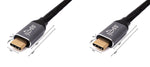 USB 3.1 Gen 2 100W Kabel 2 m Typ C Stecker zu Stecker geflochten in Schwarz | System-S