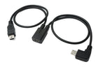 USB 3.1 Kabel 30 cm Mini B Buchse zu Stecker & Micro B Stecker Winkel Schwarz | System-S