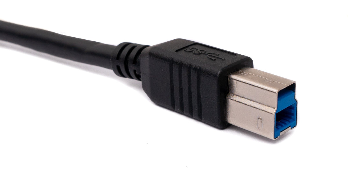 USB 3.0 Kabel 8 m Typ B Stecker zu Typ A Stecker in Schwarz | System-S