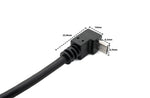 USB 2.0 Kabel 100 cm Typ A Stecker zu Micro B Stecker Winkel in Schwarz | System-S