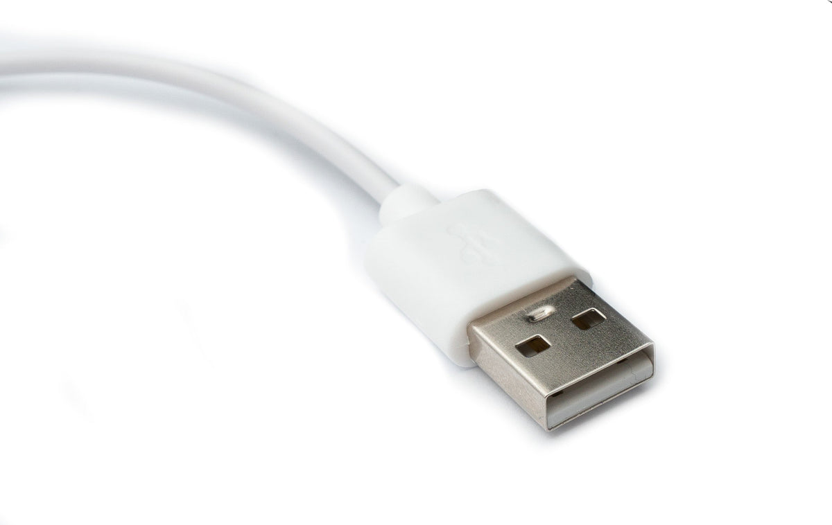 USB 2.0 Kabel 100 cm Ladestation für Honor Watch GS3 Smartwatch in Weiß | System-S