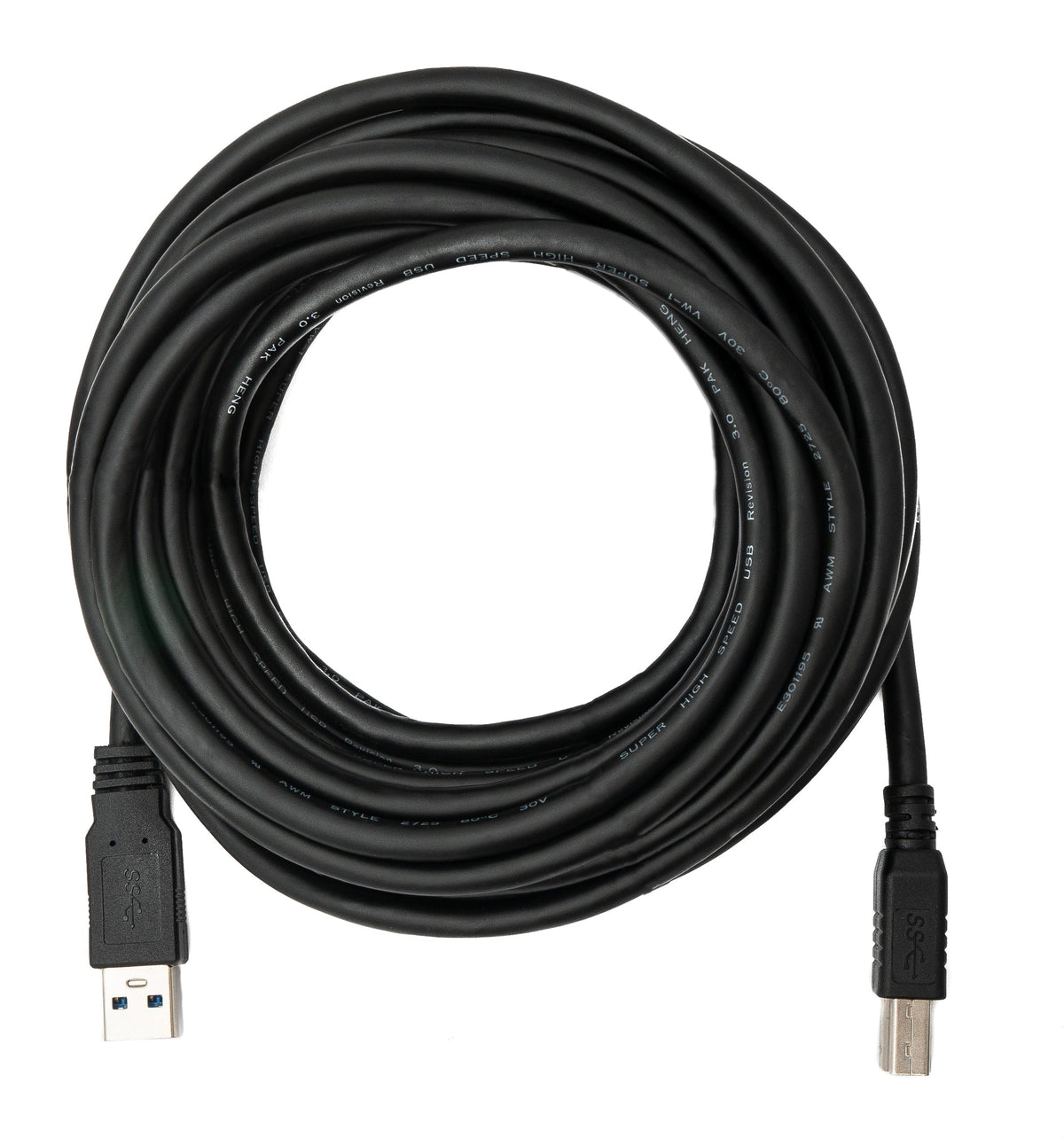USB 3.0 Kabel 8 m Typ B Stecker zu A Stecker in Schwarz | System-S