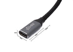 USB 3.1 Gen 2 Kabel 100W 50 cm Typ C Stecker zu Buchse in Schwarz | System-S