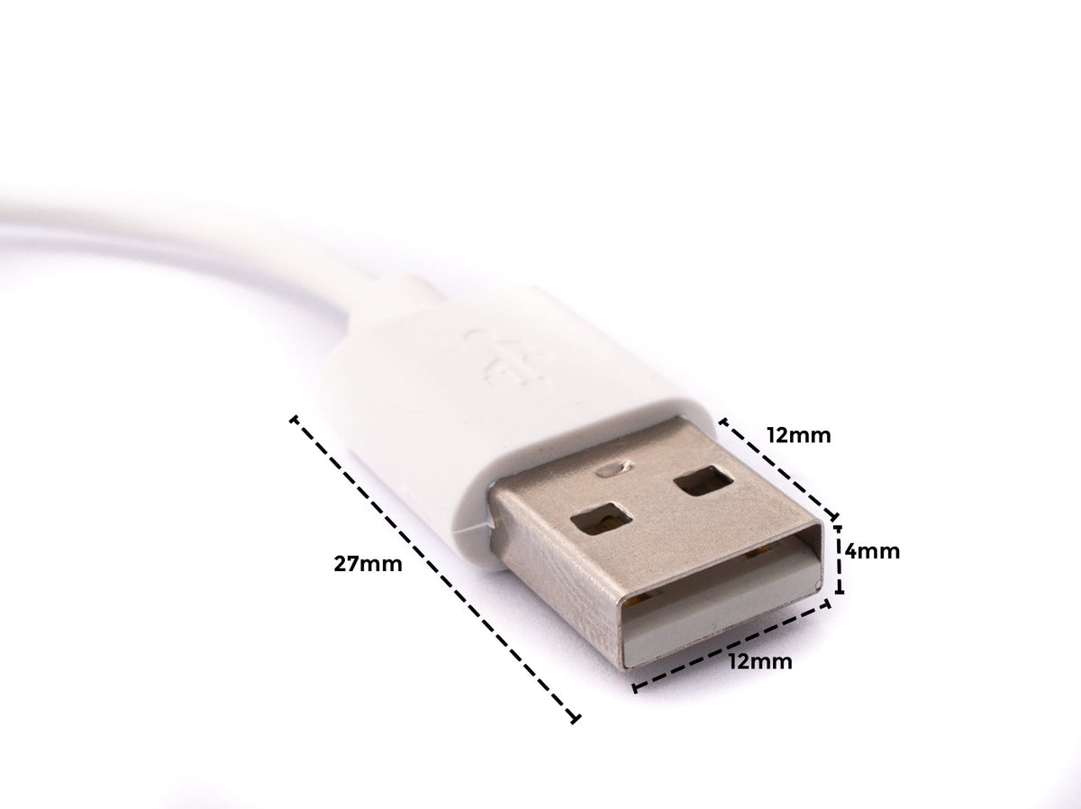 USB 2.0 Kabel 100 cm für Oppo Watch 4 3 2 1 pro SE für OnePlus Watch 2  Smartwatch in Weiß