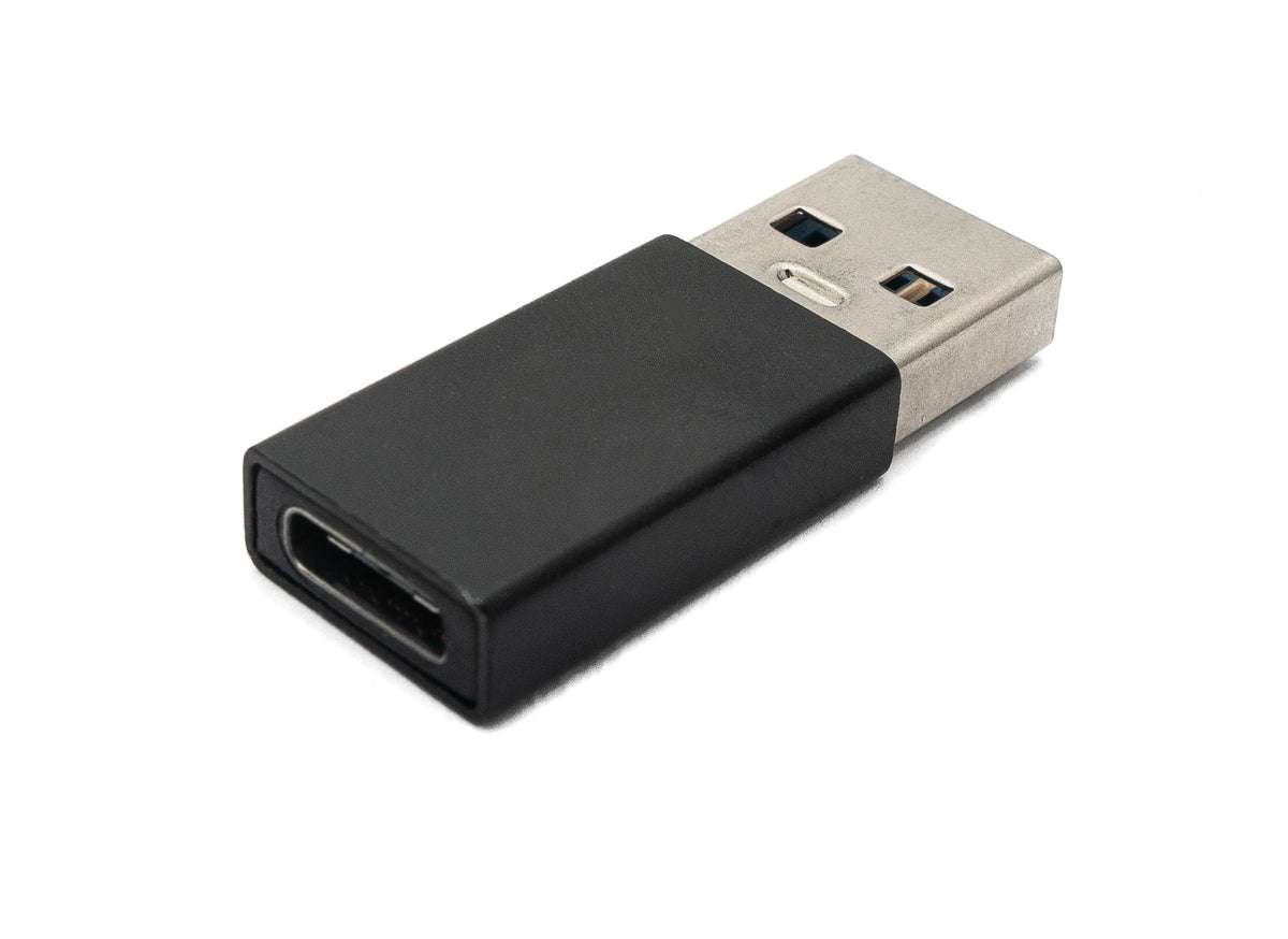 USB 3.1 Adapter Typ C Buchse zu 3.0 Typ A Stecker Kabel in Schwarz | System-S