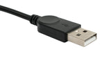 USB 2.0 Kabel 100 cm Typ B Stecker zu A Stecker Winkel in Schwarz | System-S