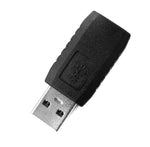 USB 3.0 Adapter Typ A Stecker zu Buchse Kabel in Schwarz | System-S