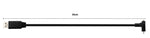 USB 3.0 Kabel 30 cm Micro B Stecker zu Typ A Stecker Schraube Winkel in Schwarz | System-S