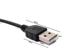 USB 2.0 Kabel 200 cm Typ A Stecker zu Micro B Stecker Spirale Winkel in Schwarz | System-S
