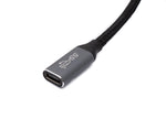 USB 3.1 Gen 2 Kabel 100W 50 cm Typ C Stecker zu Buchse in Schwarz | System-S