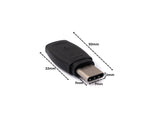 USB 3.1 Adapter Typ C Buchse zu Stecker Kabel in Schwarz | System-S