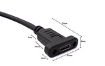 USB 3.1 Kabel 180 cm Typ C Stecker zu Buchse Schraube in Schwarz | System-S