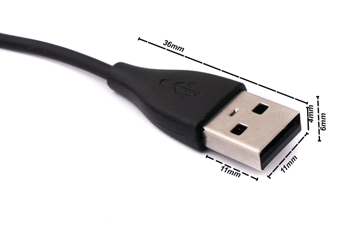 USB 2.0 Kabel 100 cm Ladekabel für Fitbit charge 5 & Fitbit LUXE Smartwatch | System-S