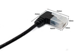 LAN Kabel 25 cm RJ45 8P8C STP Cat6 Stecker zu Stecker Winkel Schwarz | System-S