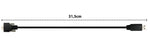 USB 3.0 Kabel 30 cm Micro B Stecker zu Typ A Stecker Schraube in Schwarz | System-S
