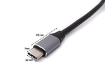 LAN Kabel 20 cm RJ45 Buchse zu USB 3.1 Typ C Stecker Adapter in Grau | System-S
