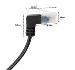 LAN Kabel 25 cm RJ45 8P8C STP Cat6 Stecker zu Stecker Winkel Schwarz | System-S