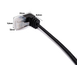 LAN Kabel 25 cm RJ45 8P8C STP Cat6 Stecker zu Stecker Winkel Schwarz | System-S