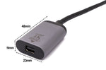 Display Port Kabel 20 cm Mini DP Buchse zu USB 3.1 Typ C Stecker in Grau | System-S