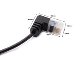 LAN Kabel 25 cm RJ45 8P8C STP Cat6 Stecker zu Stecker Winkel Schwarz | System-S