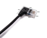 LAN Kabel 25 cm RJ45 8P8C STP Cat6 Stecker zu Stecker Winkel Schwarz | System-S