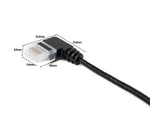 LAN Kabel 25 cm RJ45 8P8C STP Cat6 Stecker zu Stecker Winkel Schwarz | System-S