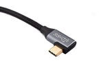 USB 3.1 Gen 2 Kabel 50 cm Typ C Stecker zu Buchse geflochten Winkel | System-S