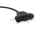 USB 2.0 Kabel 5 m Micro B Stecker zu Buchse Schraube in Schwarz | System-S