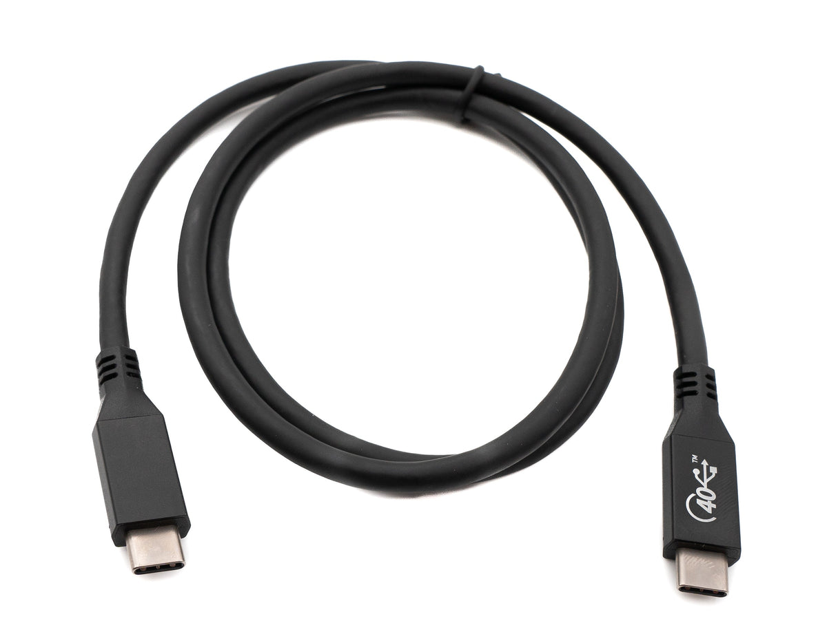USB4 USB Kabel 80 cm Typ C Stecker zu Stecker 40 Gbit/s USB 4.0 in Schwarz | System-S