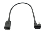 USB 3.1 U Turn 180° Kabel 30cm Typ C Stecker zu Buchse Winkel in Schwarz | System-S