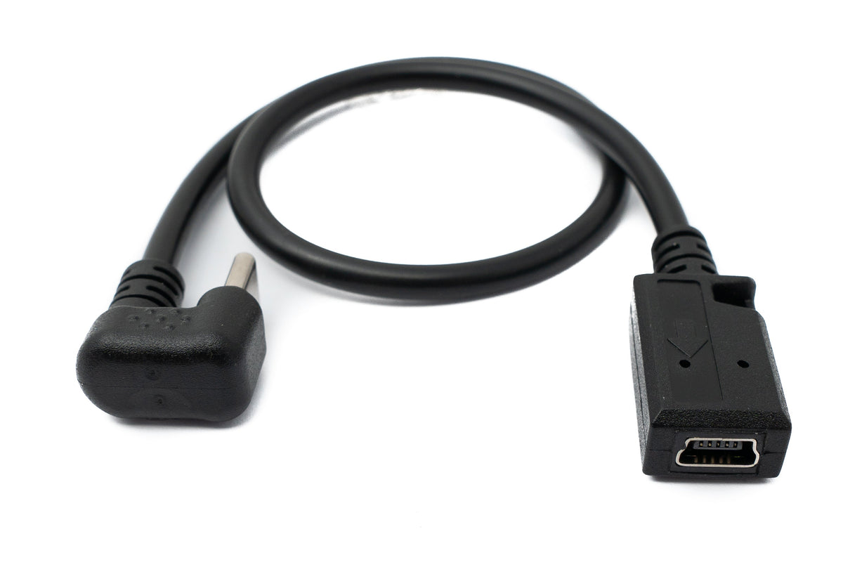 USB 3.1 U Turn 180° Kabel 30 cm Typ C Stecker zu 2.0 Mini Buchse Winkel Schwarz | System-S