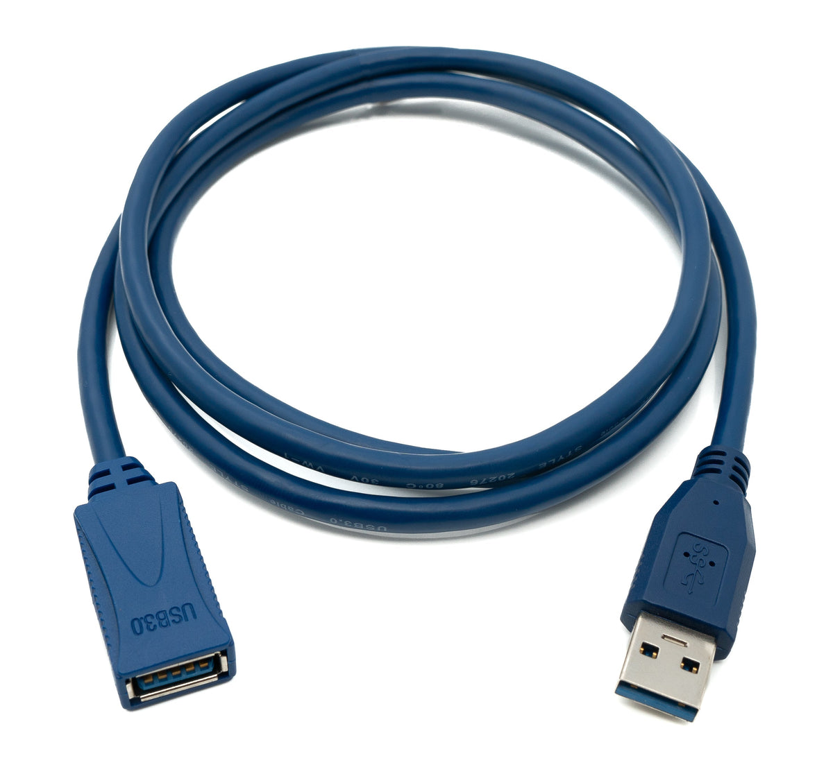 USB 3.0 Kabel 150 cm Typ A Stecker zu Buchse in Blau | System-S
