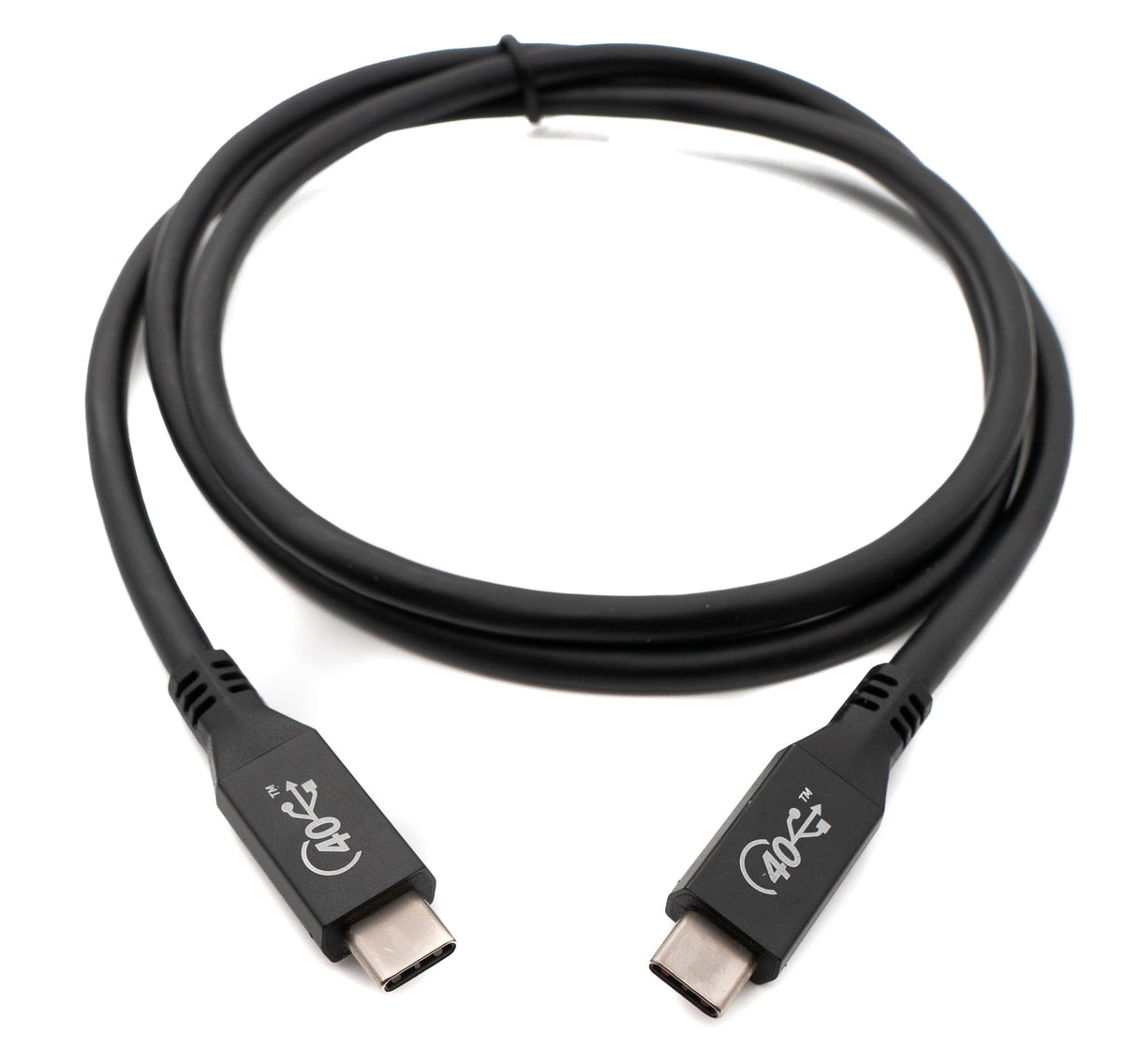 USB4 USB Kabel 100 cm Typ C Stecker zu Stecker 40 Gbit/s USB 4.0  in Schwarz | System-S