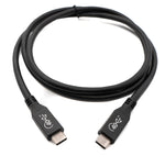 USB4 USB Kabel 100 cm Typ C Stecker zu Stecker 40 Gbit/s USB 4.0  in Schwarz | System-S