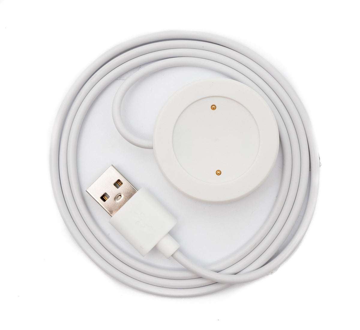 USB 2.0 Kabel 100 cm Ladestation für Honor Watch GS3 Smartwatch in Weiß | System-S