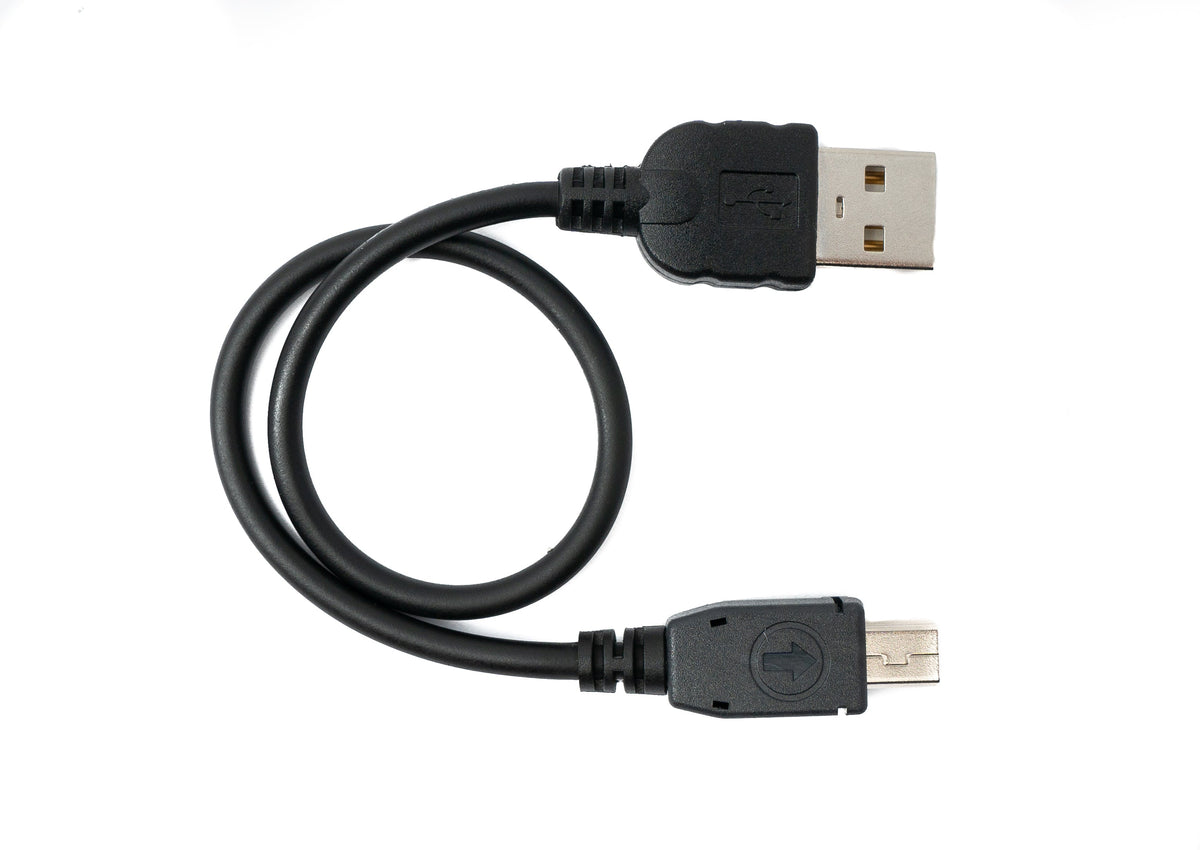 USB 2.0 Kabel 30 cm Mini B Stecker zu Typ A Stecker I SYSTEM-S