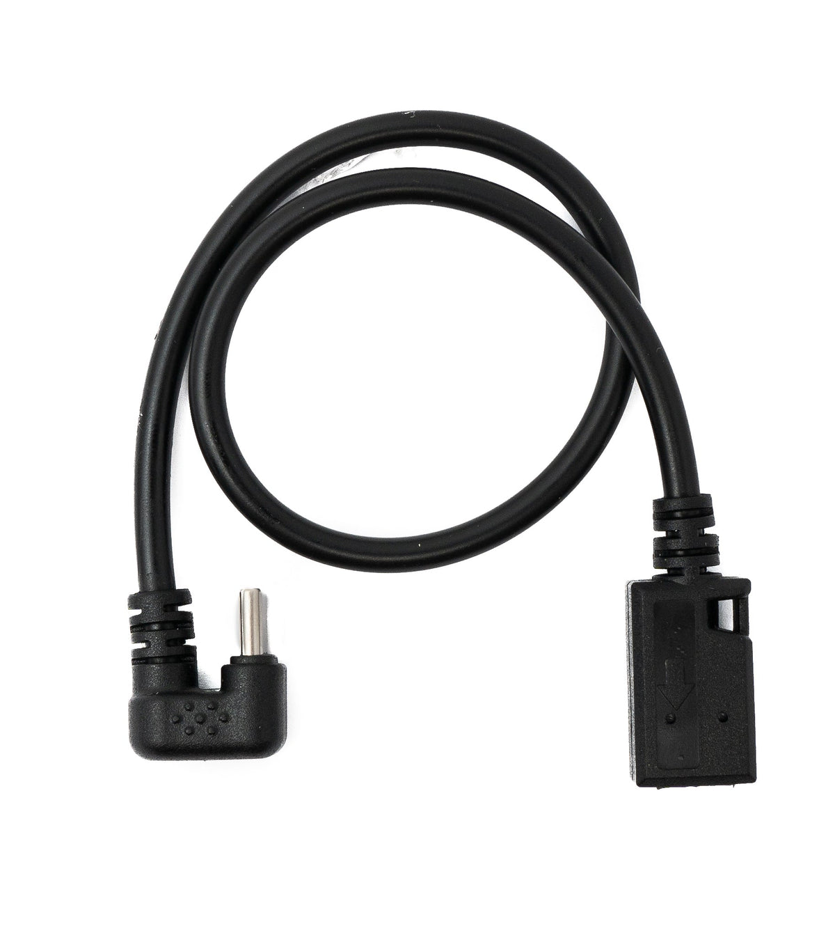 USB 3.1 U Turn 180° Kabel 30 cm Typ C Stecker zu 2.0 Mini Buchse Winkel Schwarz | System-S