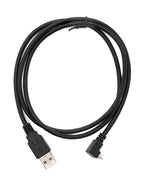 USB 2.0 Kabel 100 cm Typ A Stecker zu Micro B Stecker Winkel in Schwarz | System-S