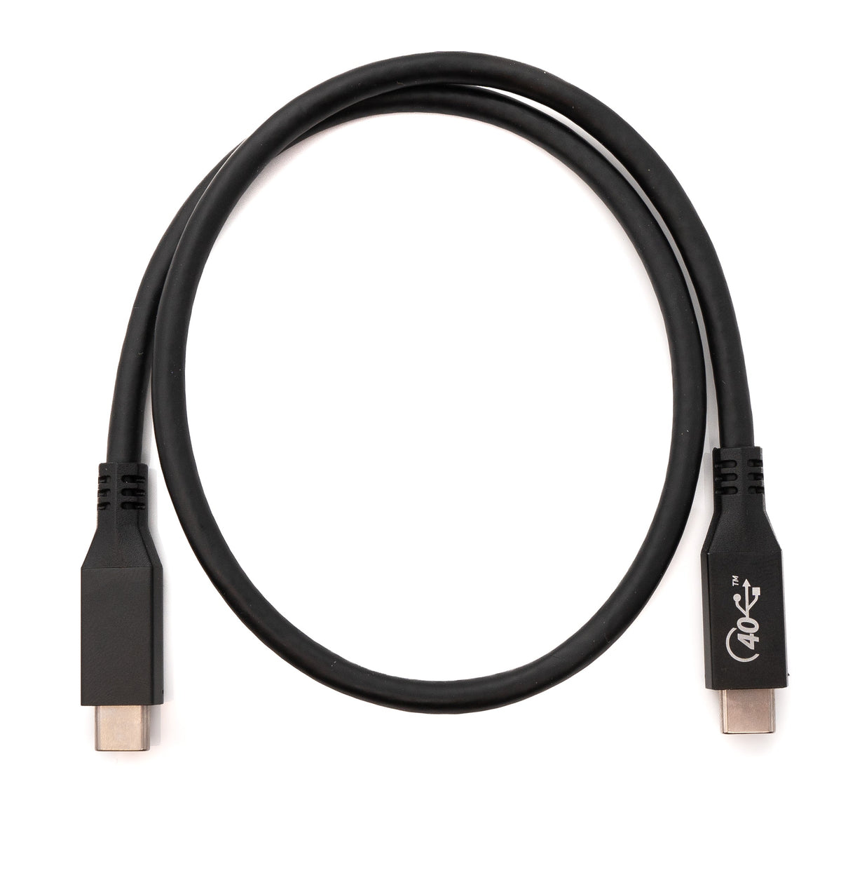 USB4 USB Kabel 50 cm Typ C Stecker zu Stecker 40 Gbit/s USB 4.0 in Schwarz | System-S