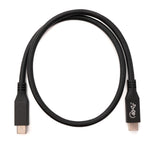 USB4 USB Kabel 50 cm Typ C Stecker zu Stecker 40 Gbit/s USB 4.0 in Schwarz | System-S