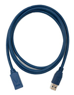 USB 3.0 Kabel 150 cm Typ A Stecker zu Buchse in Blau | System-S