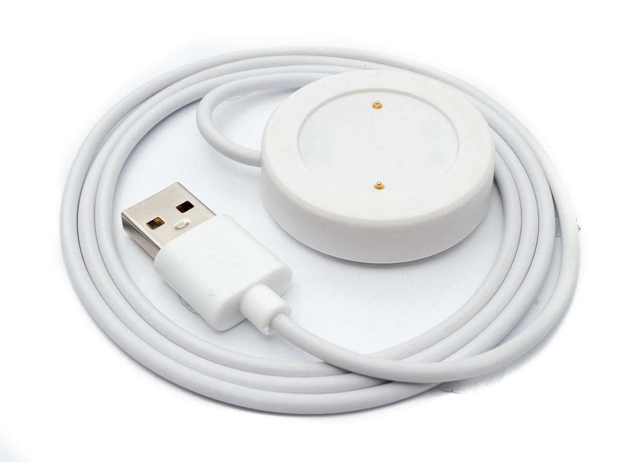 USB 2.0 Kabel 100 cm Ladestation für Honor Watch GS3 Smartwatch in Weiß | System-S