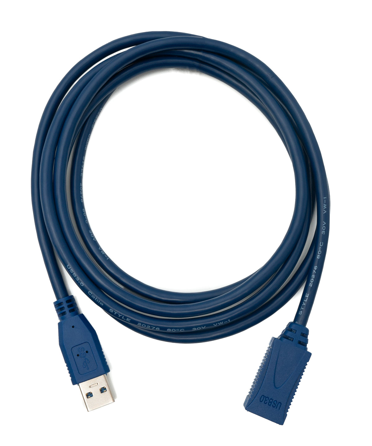 USB 3.0 Kabel 180 cm Typ A Stecker zu Buchse in Blau | System-S